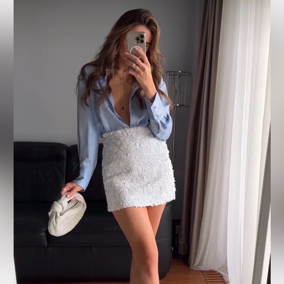 ZARA SEQUIN MINI SKIRT ZW COLLECTION - Picture 16 of 16